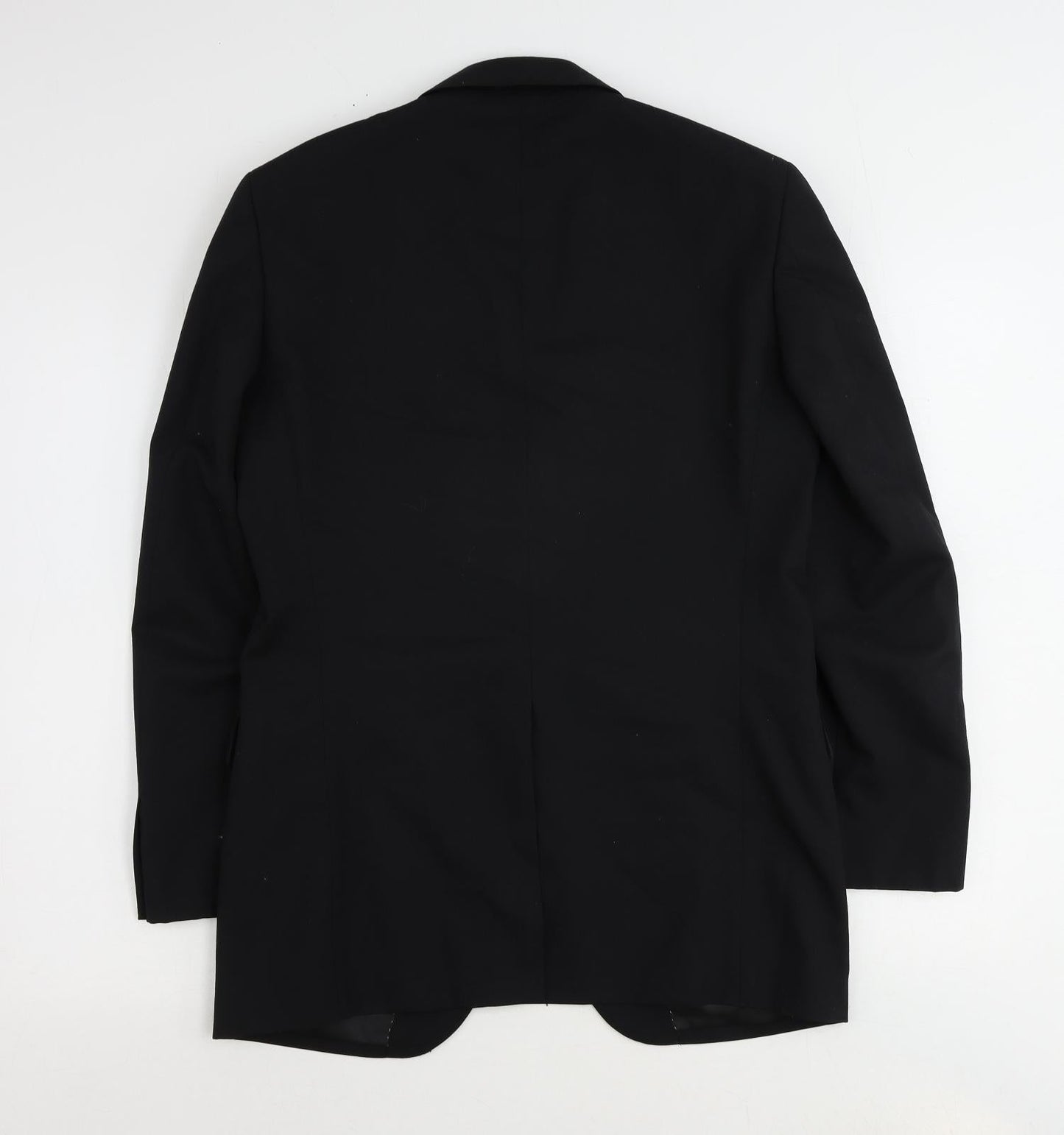 Rochi Mens Black Polyester Jacket Suit Jacket Size 36 Regular