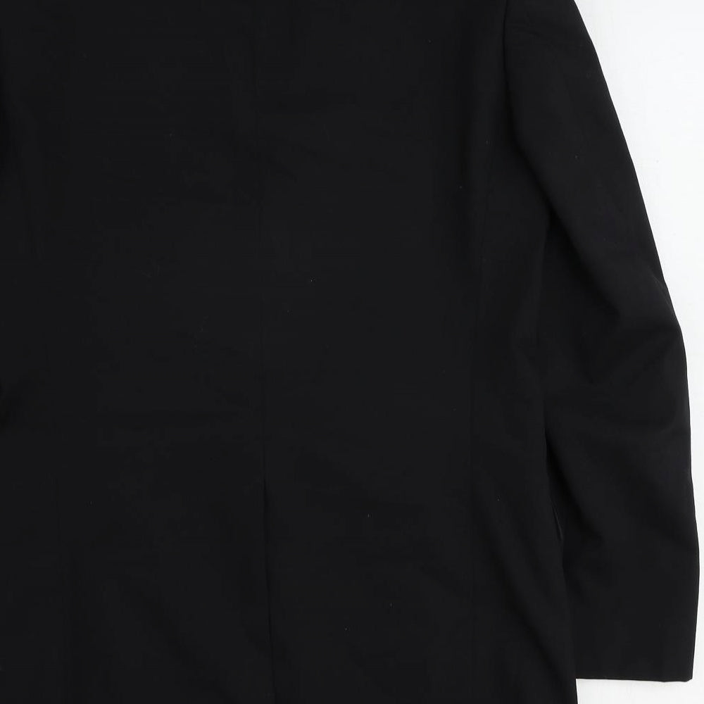 Rochi Mens Black Polyester Jacket Suit Jacket Size 36 Regular