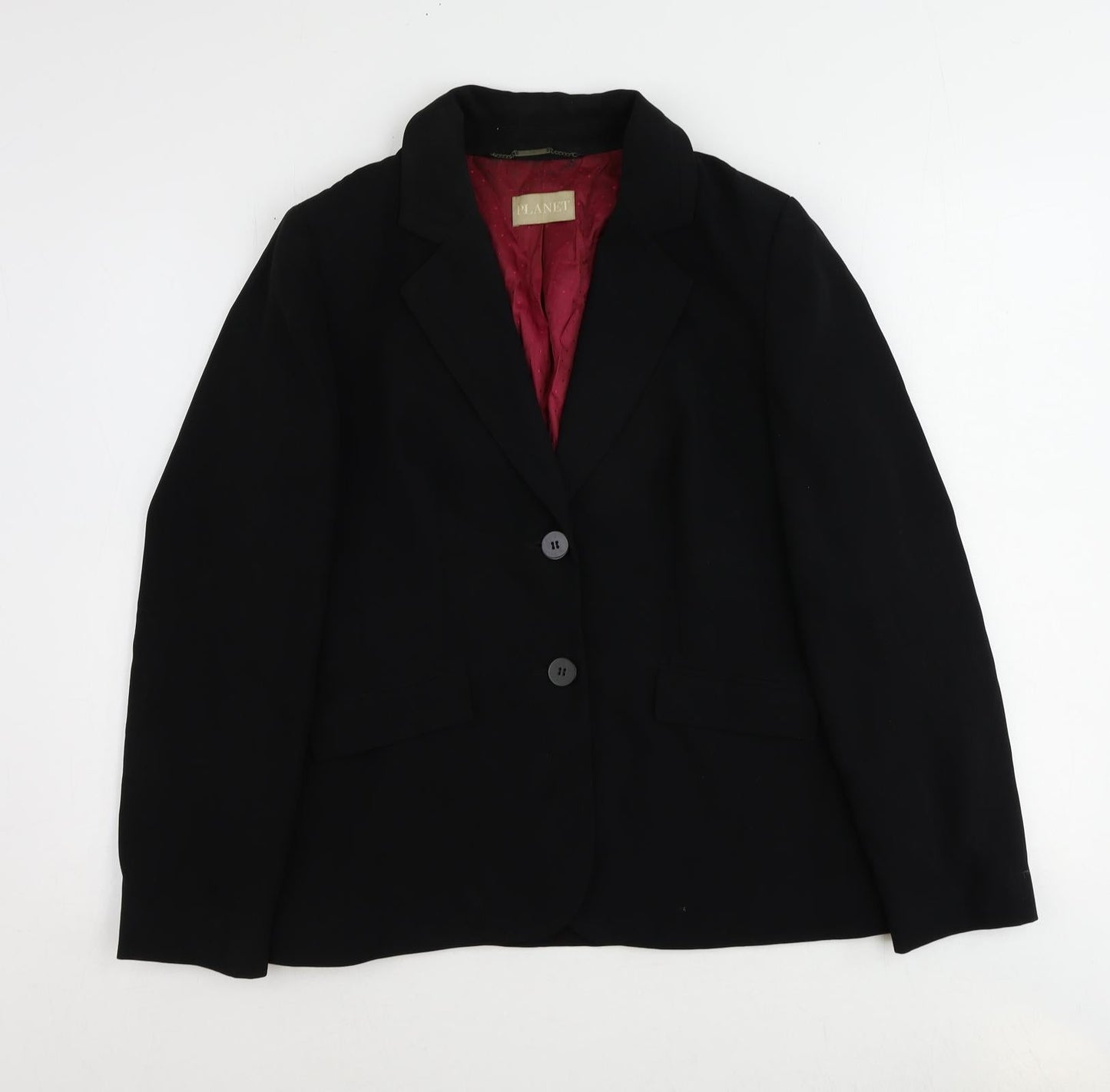 Womens UK Size 12 Planet Regular Black Suit Jacket