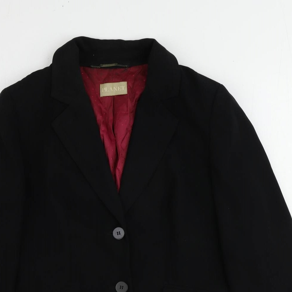 Womens UK Size 12 Planet Regular Black Suit Jacket