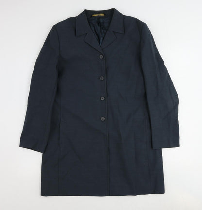 St Michael Womens Blue Wool Jacket Suit Jacket Size 14