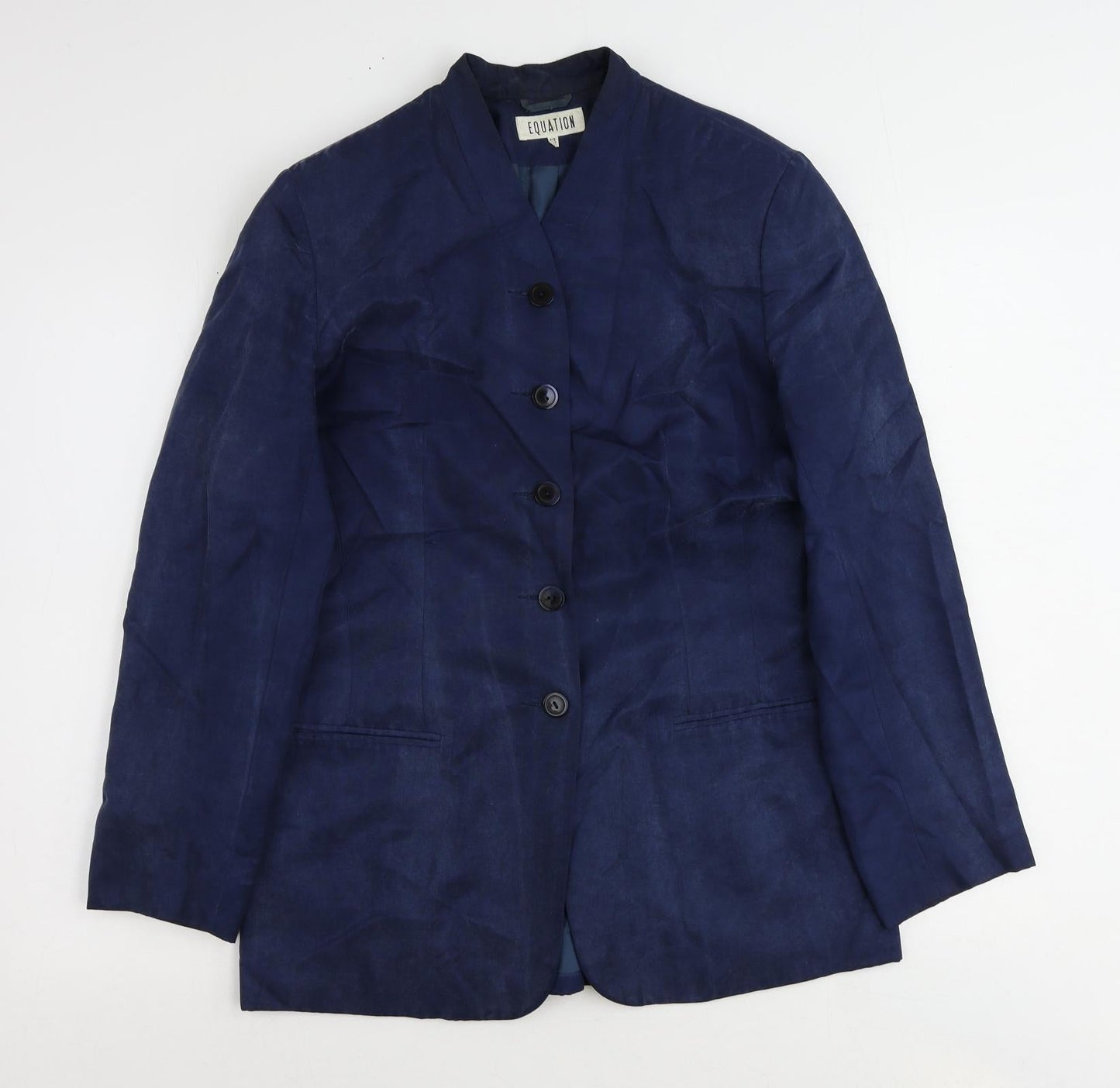 Womens UK Size 12 Equation Regular Blue Blazer