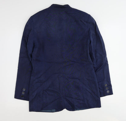 Womens UK Size 12 Equation Regular Blue Blazer