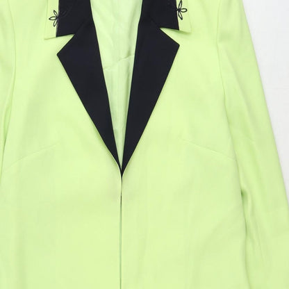 Condici Jet Womens Green Kimono Blazer Size 12 Hook & Eye