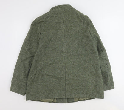 Bickler Womens Green Jacket Size 14 Button