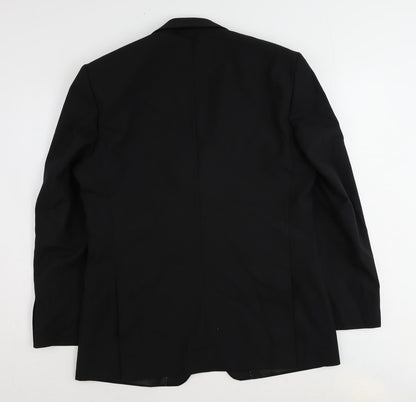 Mens UK Size 40 Racing Green Regular Black Suit Tuxedo
