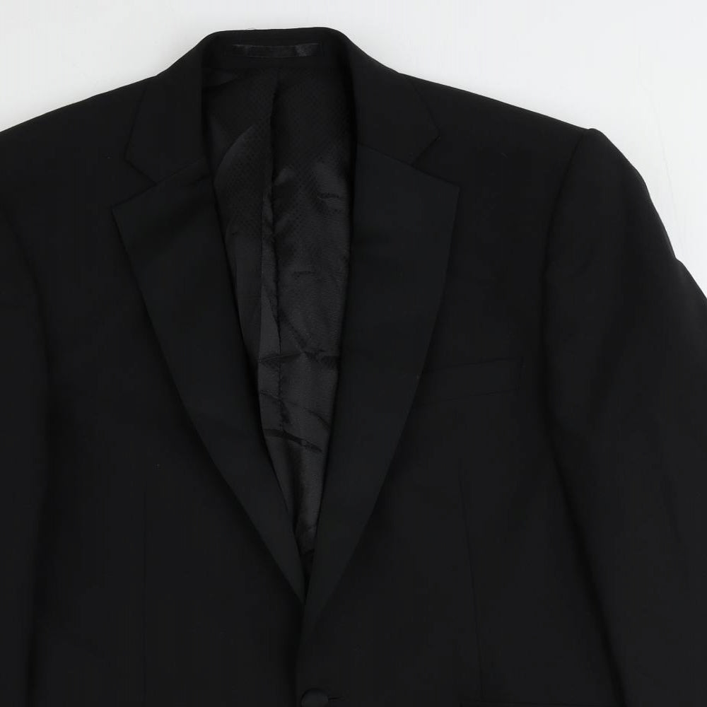 Mens UK Size 40 Racing Green Regular Black Suit Tuxedo