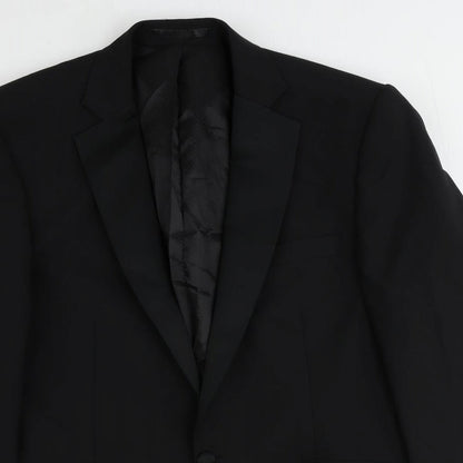 Mens UK Size 40 Racing Green Regular Black Suit Tuxedo