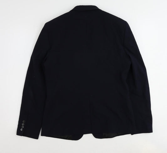 Mens UK Size 40 River Island Regular Blue Suit Jacket