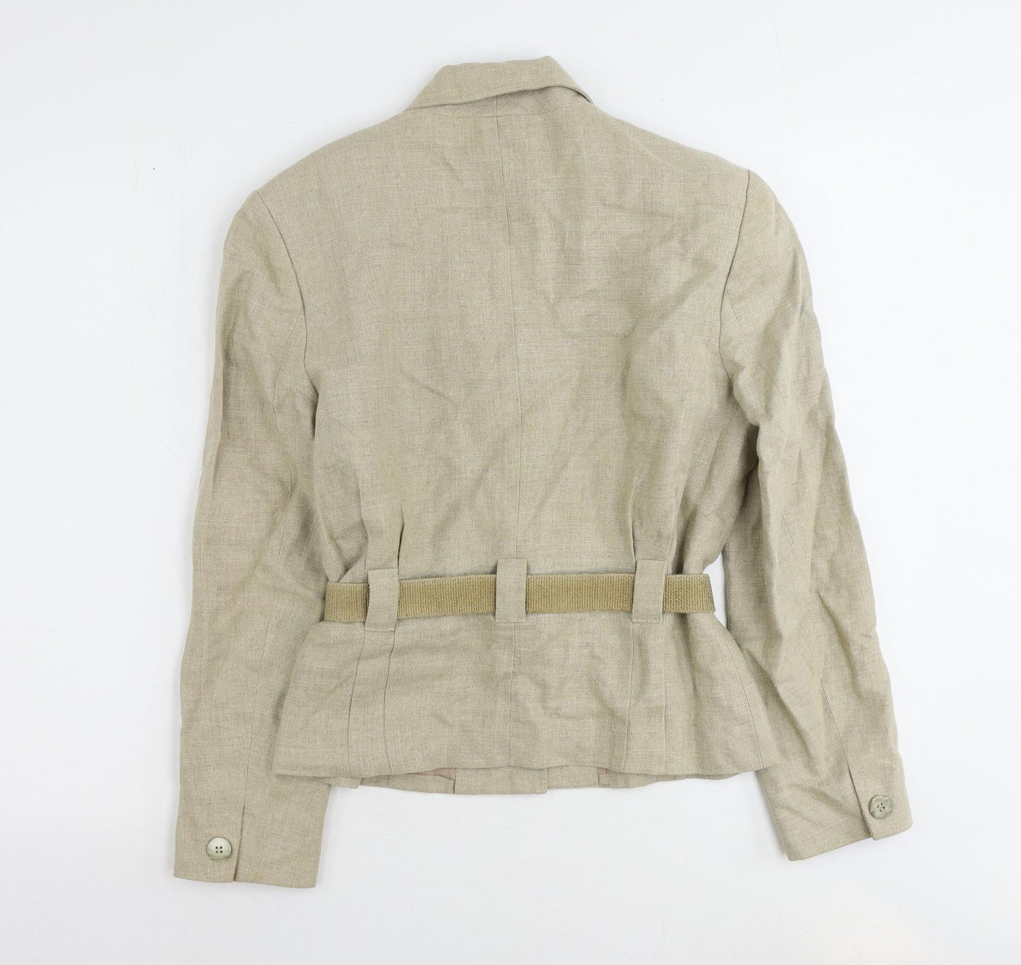 JH Collectibles Womens Beige Jacket Blazer Size 6 Button