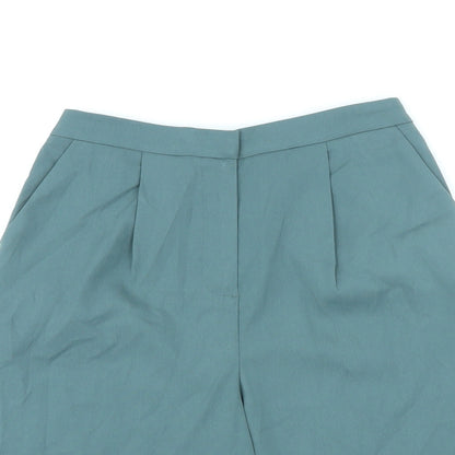 Marks and Spencer Womens Green Polyester Paperbag Shorts Size 6 L9 in Regular Zip