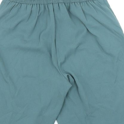 Marks and Spencer Womens Green Polyester Paperbag Shorts Size 6 L9 in Regular Zip