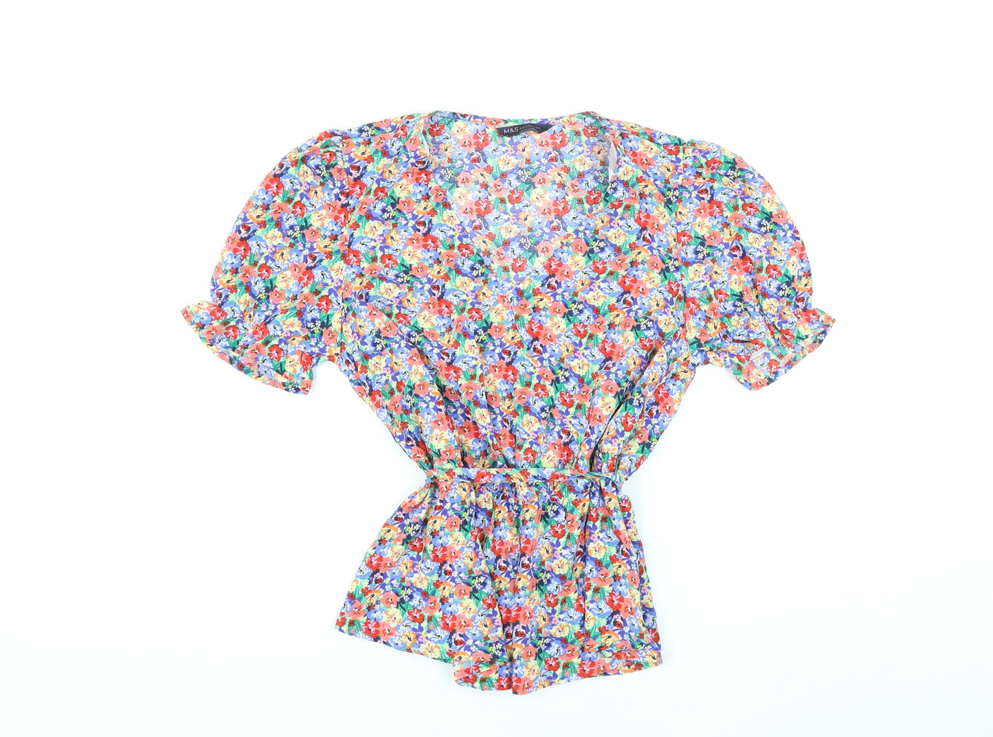 Womens UK Size 8 Marks and Spencer Multicoloured Basic Blouse