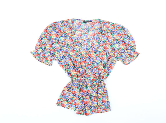 Womens UK Size 8 Marks and Spencer Multicoloured Basic Blouse