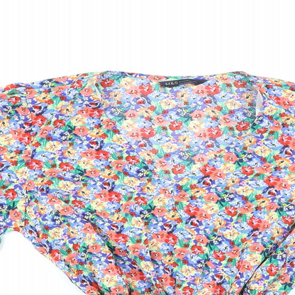 Womens UK Size 8 Marks and Spencer Multicoloured Basic Blouse
