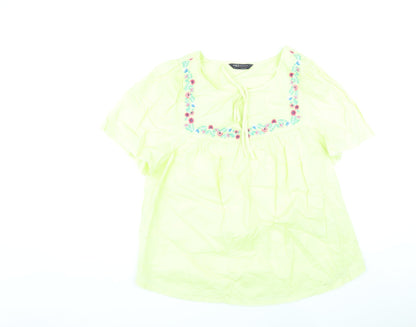 Womens UK Size 12 Marks and Spencer Yellow Basic Blouse