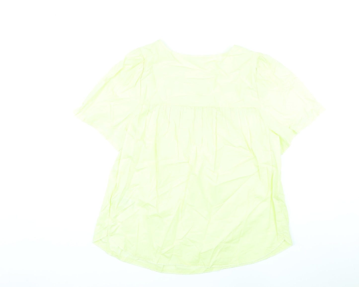 Womens UK Size 12 Marks and Spencer Yellow Basic Blouse