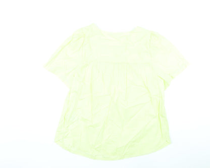 Womens UK Size 12 Marks and Spencer Yellow Basic Blouse