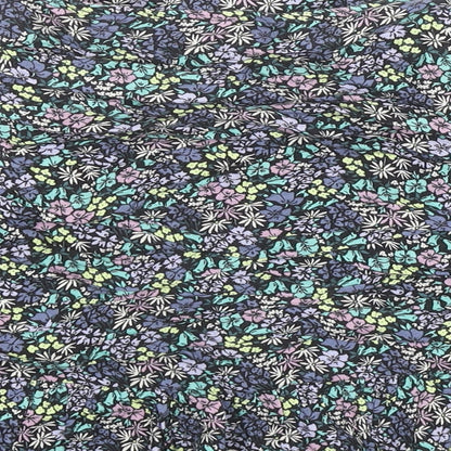 Marks and Spencer Girls Multicoloured Floral Viscose Pleated Skirt Size 12-13 Years Regular Zip