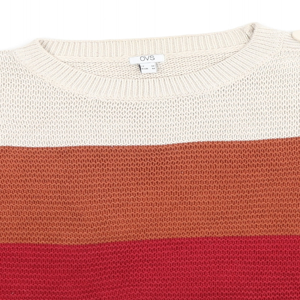 Womens UK Size M OVS Multicoloured Pullover Jumper