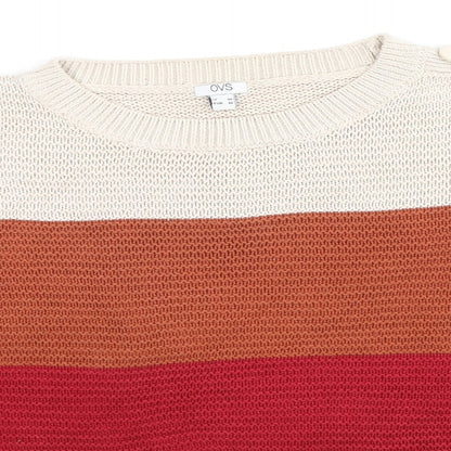 Womens UK Size M OVS Multicoloured Pullover Jumper