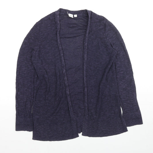 Gap Womens Blue V-Neck Cotton Cardigan Jumper Size S