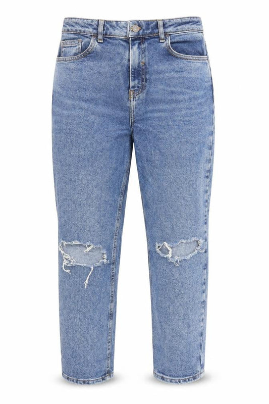 Womens UK Size 30 New Look Regular Fit Mom Blue Jeans