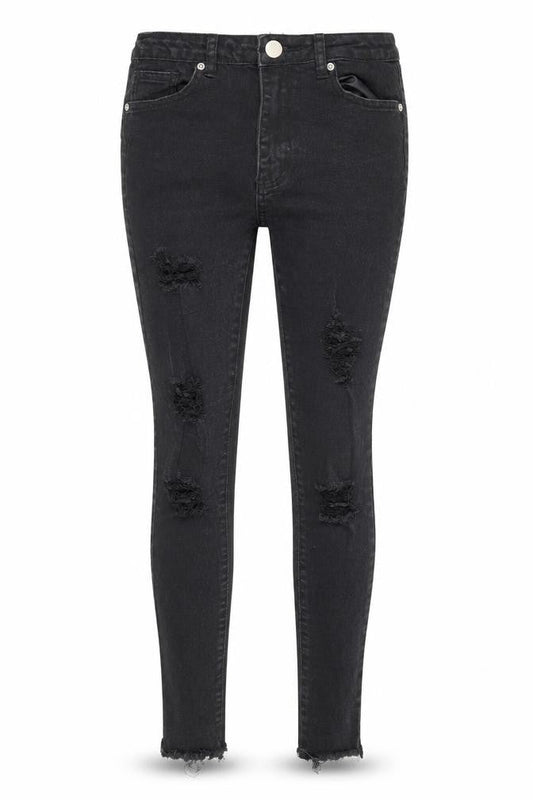Womens UK Size 10 Boohoo Regular Fit Skinny Black Jeans