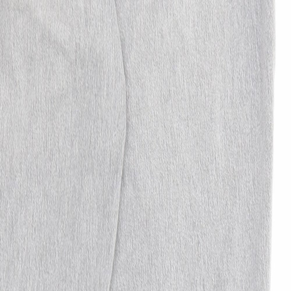 F&F Womens Grey Cotton Skinny Jeans Size 8 L28 in Regular Zip