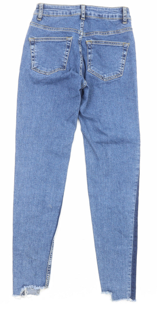 Denim & Co. Womens Blue Cotton Skinny Jeans Size 4 L26 in Regular Zip - Pockets, Waist 22 inches