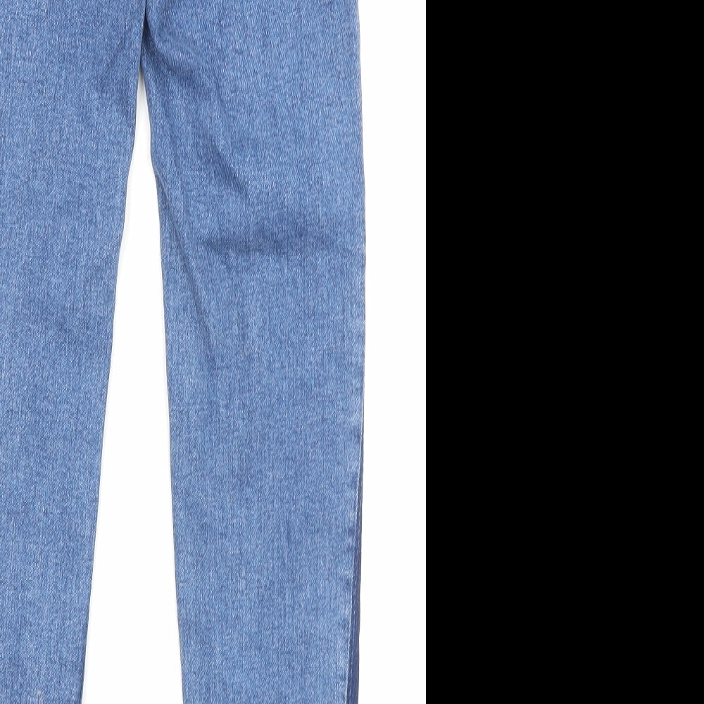 Denim & Co. Womens Blue Cotton Skinny Jeans Size 4 L26 in Regular Zip - Pockets, Waist 22 inches