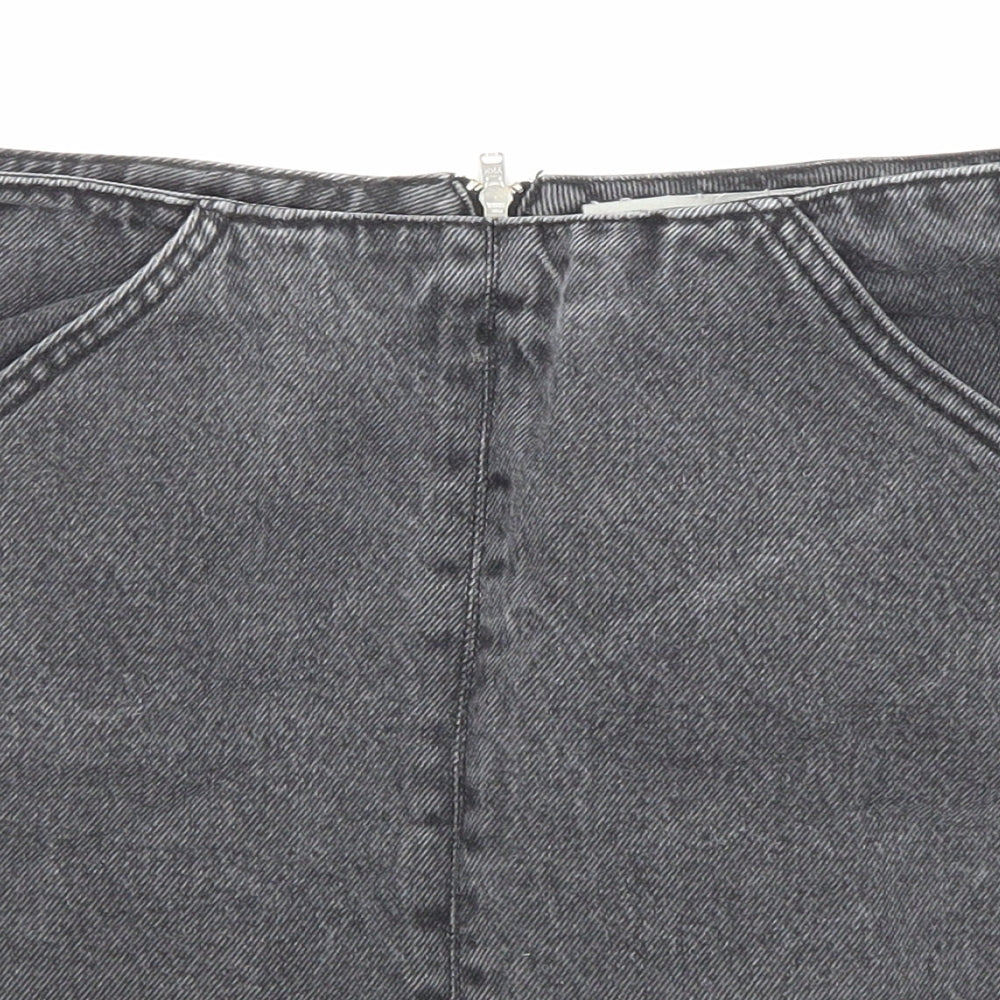 Womens UK Size 8 Topshop A-Line Denim Skirt