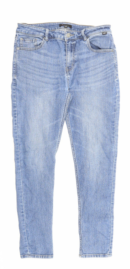 Womens UK Size 32 in Marks and Spencer Regular Fit Straight Blue Jeans