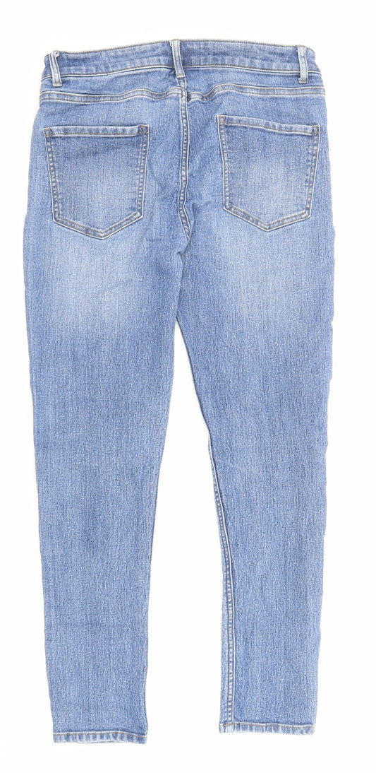 Womens UK Size 32 in Marks and Spencer Regular Fit Straight Blue Jeans