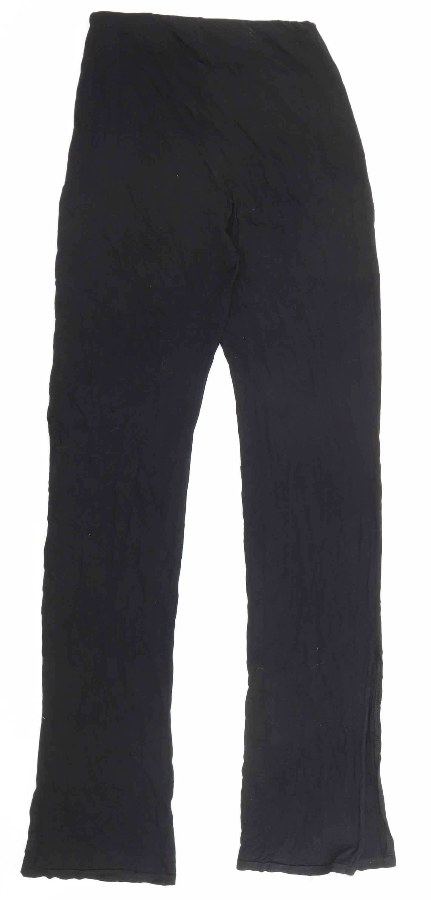 Missguided Womens Black Viscose Trousers Size 10 L32 in Regular