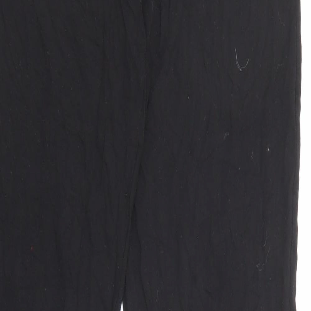 Missguided Womens Black Viscose Trousers Size 10 L32 in Regular