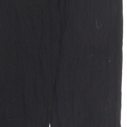 Missguided Womens Black Viscose Trousers Size 10 L32 in Regular