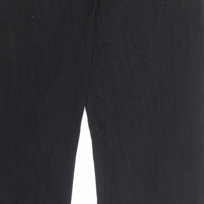 Missguided Womens Black Viscose Trousers Size 10 L32 in Regular