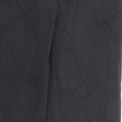 Oasis Womens Black Cotton Straight Jeans Size 14 L26 in Regular Zip - Pockets