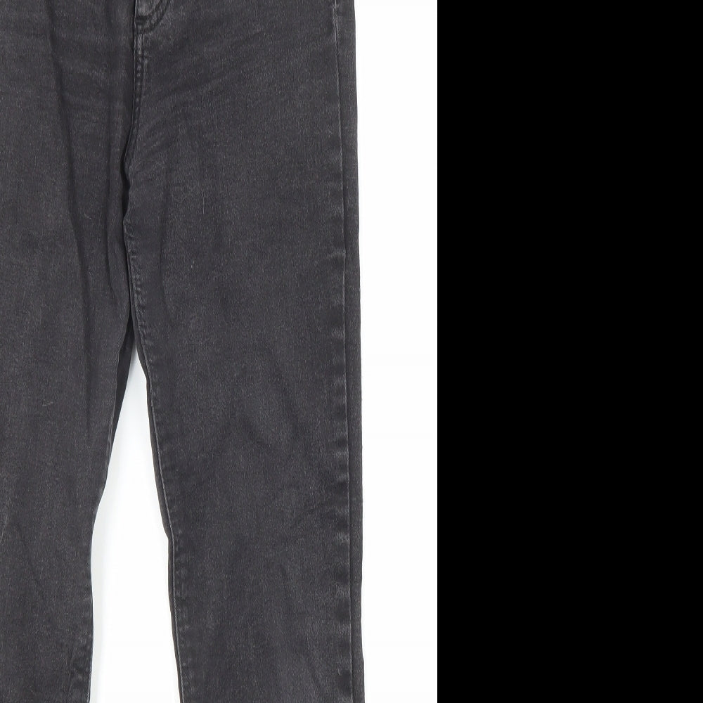 Zara Womens Black Cotton Skinny Jeans Size 8 L26 in Regular Zip - Pockets