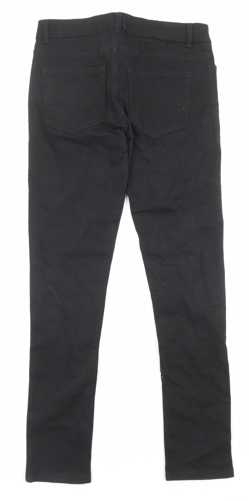 Denim Mens Black Cotton Skinny Jeans Size 30 in L32 in Regular Zip - Pockets