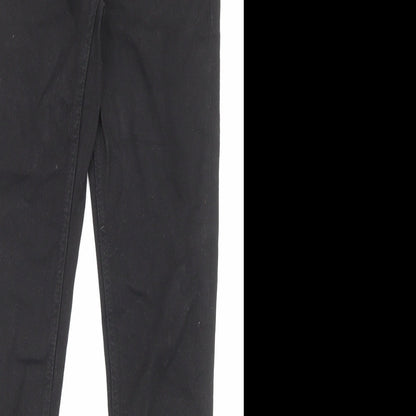 Denim Mens Black Cotton Skinny Jeans Size 30 in L32 in Regular Zip - Pockets