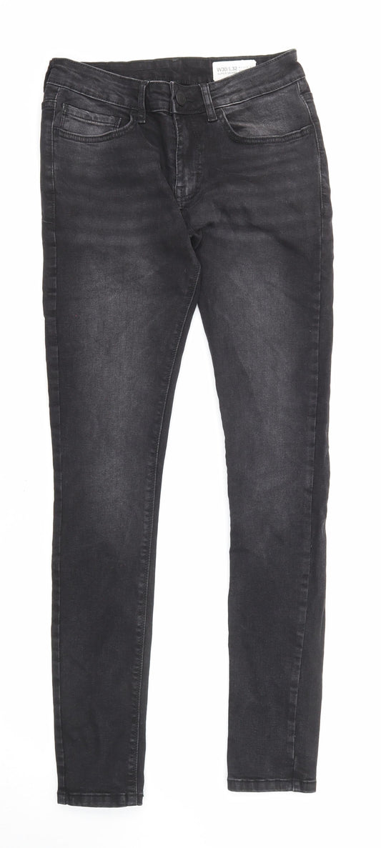 Denim & Co. Mens Black Polyester Skinny Jeans Size 30 in L32 in Regular Zip - Pockets