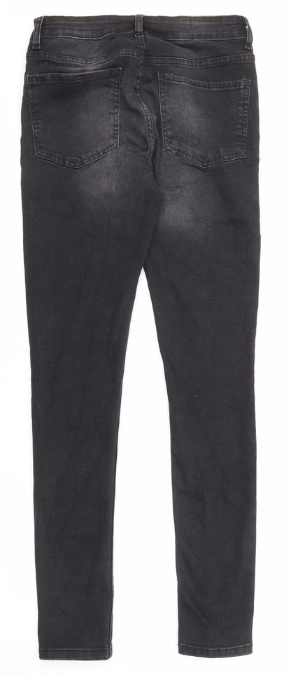 Denim & Co. Mens Black Polyester Skinny Jeans Size 30 in L32 in Regular Zip - Pockets