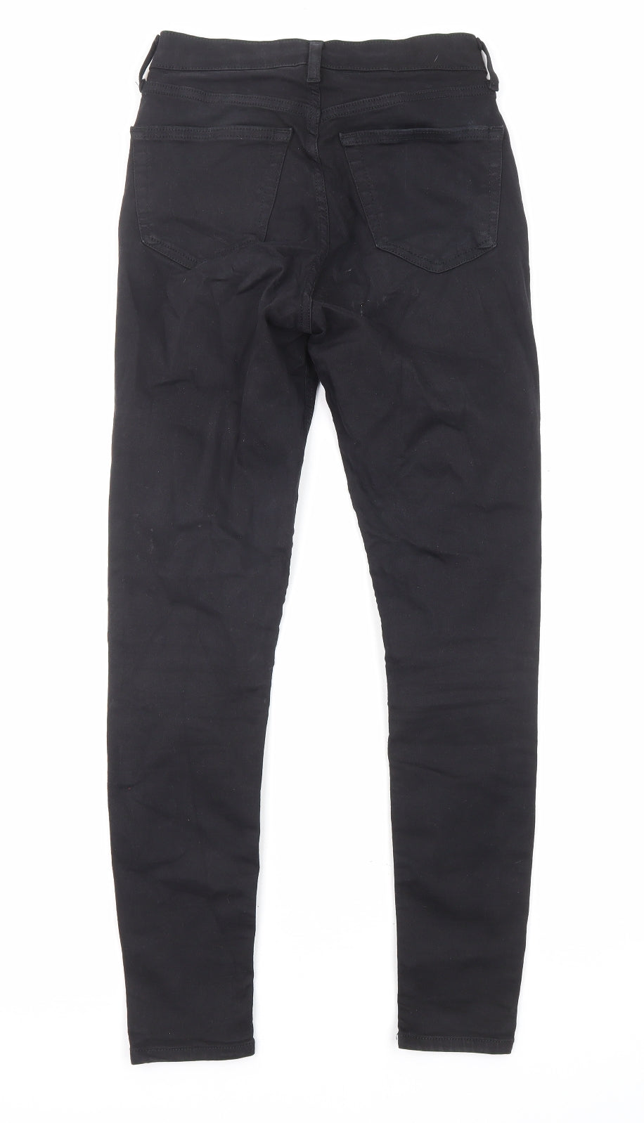 Topshop Womens Black Cotton Skinny Jeans Size 26 in L32 in Regular Zip - Pockets
