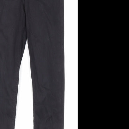 Topshop Womens Black Cotton Skinny Jeans Size 26 in L32 in Regular Zip - Pockets