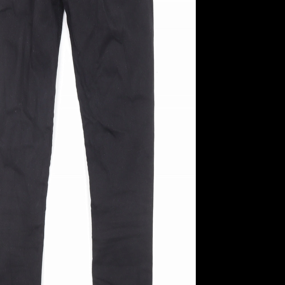 Topshop Womens Black Cotton Skinny Jeans Size 26 in L32 in Regular Zip - Pockets