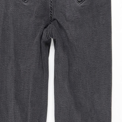 Denim & Co. Womens Grey Cotton Skinny Jeans Size 14 L25 in Regular Zip