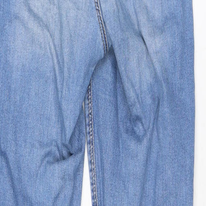 Topshop Womens Blue Cotton Skinny Jeans Size 28 in L32 in Regular Zip
