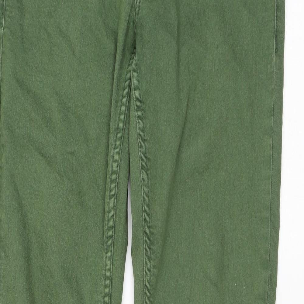 Divided by H&M Womens Green Cotton Skinny Jeans Size 10 L31 in Regular Zip